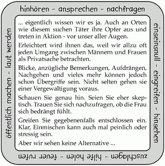 Antisexistischer Bierdeckel (Rückseite)